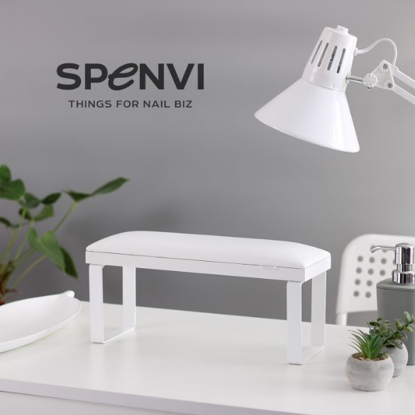 Підставка для манікюру на знімних металевих ніжках Spenvi Loft Total White фото