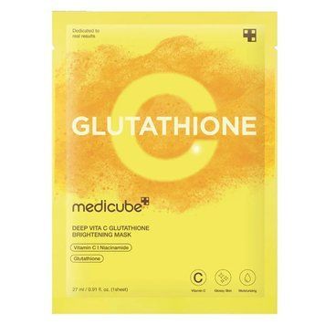 Тканинна маска з вітаміном С і глутатіоном Medicube Deep Vita C Glutatihione Brightening Mask 27 мл фото