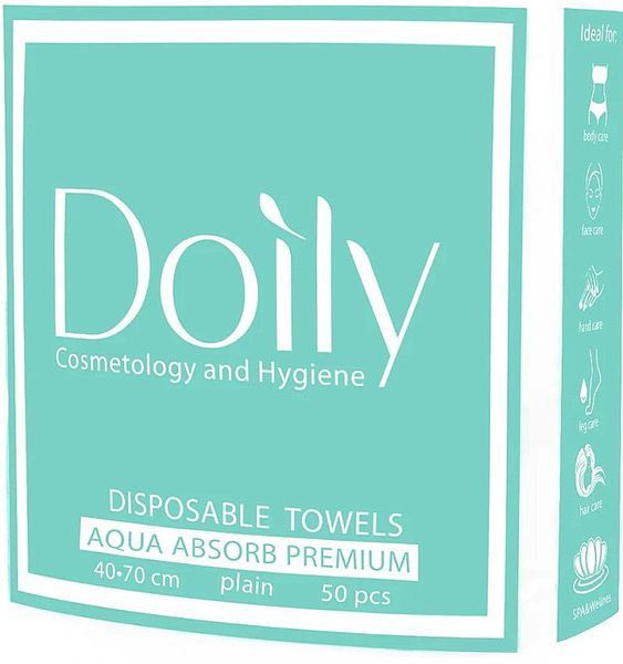 Рушники 40 х 70 см в пачці з целюлози 50 г/м2 Aqua Absorb Doily гладкі 50 шт фото Рушники 40 х 70 см в пачці з целюлози 50 г/м2 Aqua Absorb Doily гладкі 50 шт фото