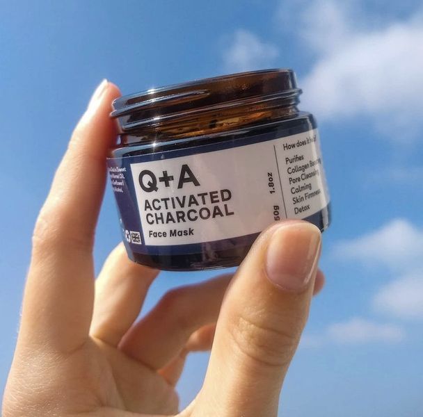 Маска для лица Детокс с активированным углем Q+A Activated Charcoal Face Mask 50 г фото