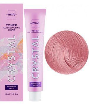 T10/5 Крем-фарба Тонер безаміачний для волосся Рожевий Unic Crystal Toner Roiz 100 мл фото