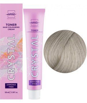 T10/11 Крем-фарба Тонер безаміачний для волосся Попелястий Unic Crystal Toner Сenusiu 100 мл фото