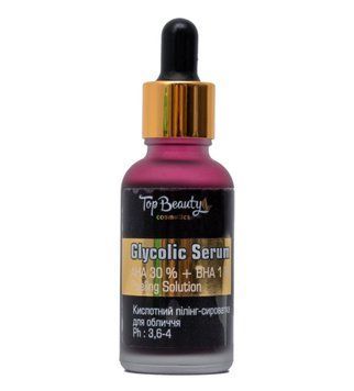 Кислотный пилинг-сыворотка АНА 30% BHA 1% Top Beauty Glycolic Serum 30 мл фото