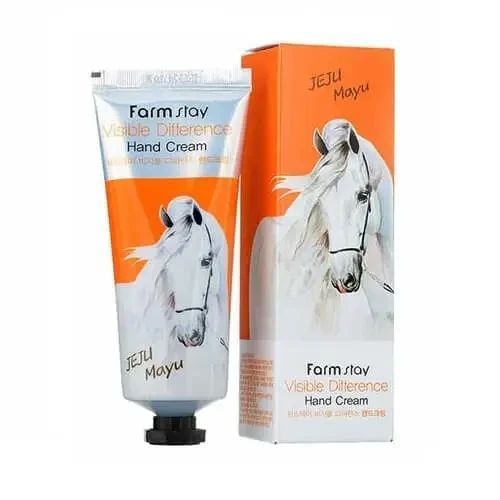 Крем для рук на основе конского жира FarmStay Visible Difference Hand Cream Horse Oil 100 мл фото