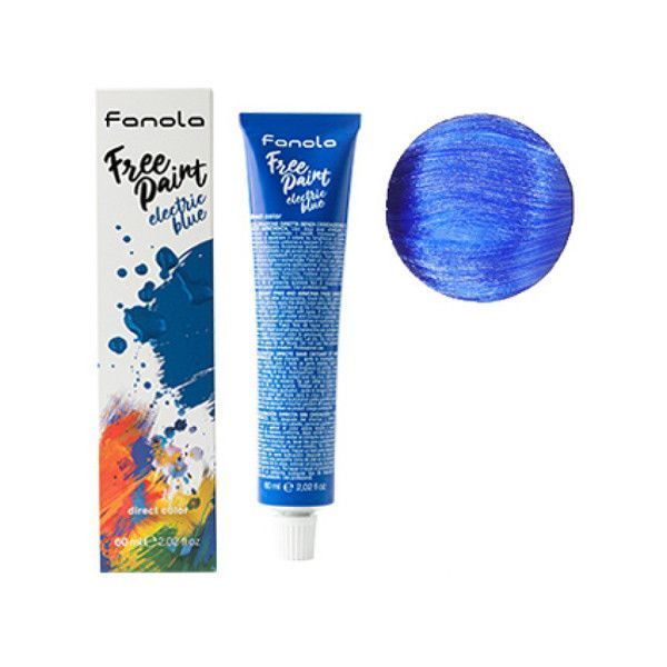Фарба для волосся Fanola Free Paint електрик синій 60 мл фото