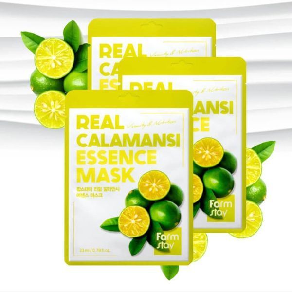 Маска витаминная для лица с экстрактом каламансы FarmStay Real Calamansi Essence Mask 23 мл фото