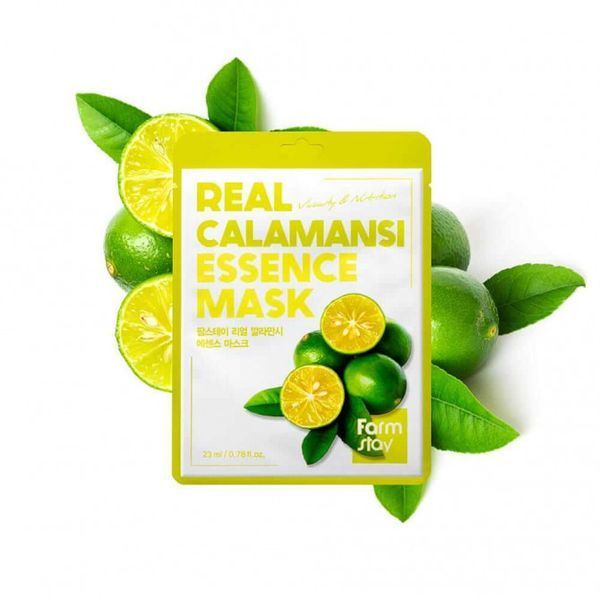 Маска витаминная для лица с экстрактом каламансы FarmStay Real Calamansi Essence Mask 23 мл фото