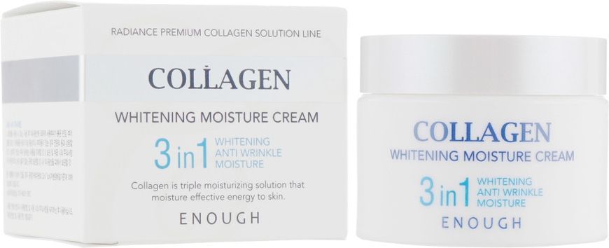 Крем освещающий для лица 3 в 1 с коллагеном Enough Collagen Whitening Moisture Cream 50 мл фото