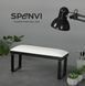 Подставка для маникюра на съемных черных металлических ножках Spenvi Loft White на черной основе LBH002 фото 3