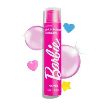 Зубная паста со вкусом жвачки hismile Barbie Pink Bubblegum Toothpaste 60 г фото