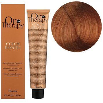 8.4 Крем-фарба Keratin Oro Puro Fanola, 100 мл фото