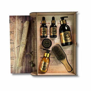 Набір подарунковий для догляду за бородою IMMORTAL Premium Care 6 in 1 фото