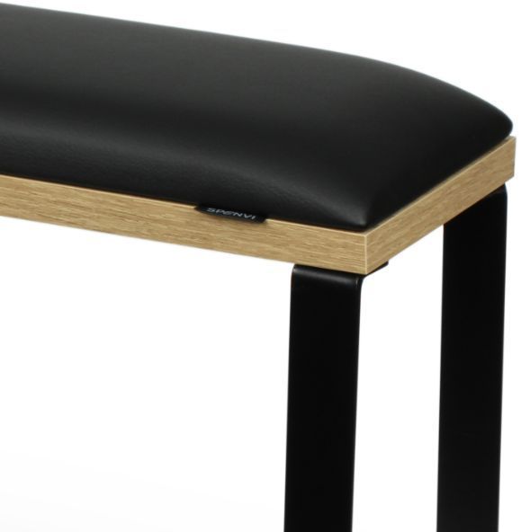 Підставка для педикюру на знімних чорних металевих ніжках Spenvi Loft Black на коричневій основі фото