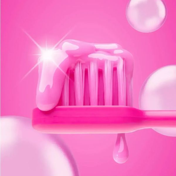 Зубная паста со вкусом жвачки hismile Barbie Pink Bubblegum Toothpaste 60 г фото