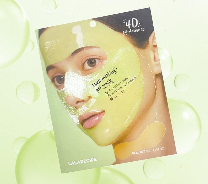 Маска гелевая с полинуклеативами для восстановления кожи лица Lalarecipe PDRN Melting Gel Mask 40 г фото