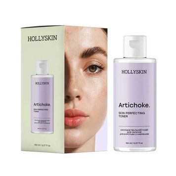Тонер охолоджувальний для боротьби з набряками обличчя Hollyskin Artichoke Skin Toner 150 мл фото