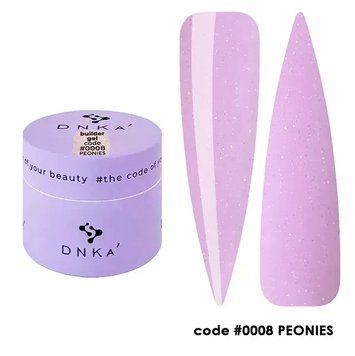 Гель моделирующий DNKa Builder Gel №0008 Peonies 30 мл фото