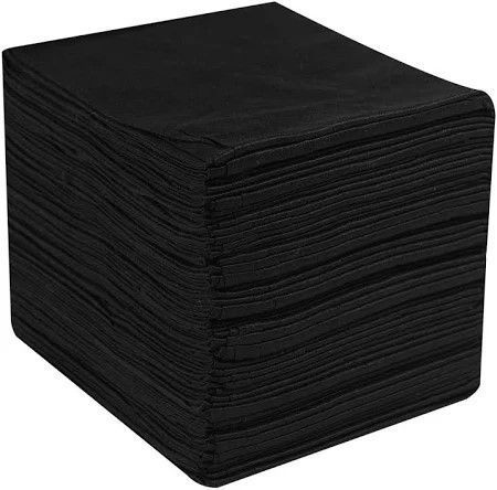 Полотенца 40 х 70 из спанлейса Etto гладкие черные 50 шт фото