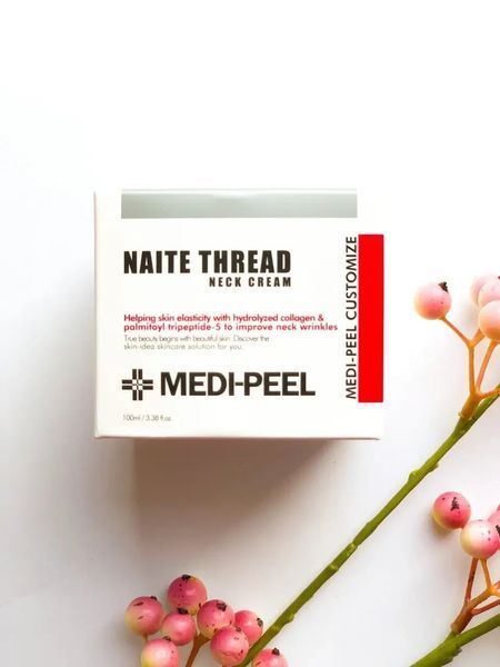 Крем антивозрастной для шеи с комплексом пептидов Medi-Peel Naite Thread Neck Cream 100 мл фото