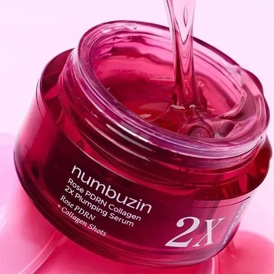 Сироватка-желе з спікулами для пружності шкіри Numbuzin №2 Rose PDRN Collagen 2X Plumping Serum 30мл фото