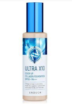 Тональний крем зволожуючий Enough Ultra X10 Cover Up Collagen Foundation SPF50 100 мл тон 23 фото