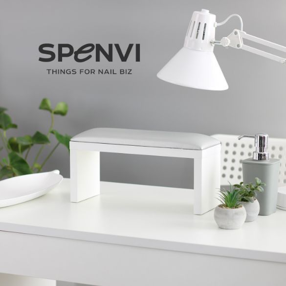 Подставка для маникюра на белых ножках Spenvi Silver фото