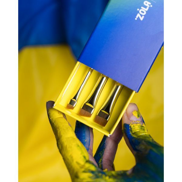 Набор кисточек для покраски бровей ZOLA Brow Brushes Ukrainian Edition фото