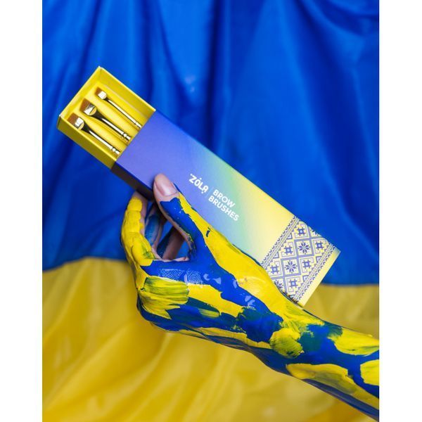 Набор кисточек для покраски бровей ZOLA Brow Brushes Ukrainian Edition фото