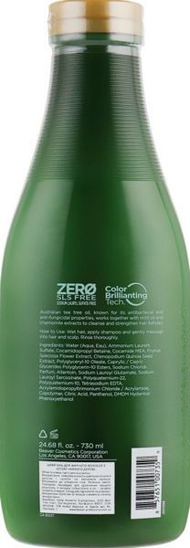 Укрепляющий шампунь для жирных волос с маслом чайного дерева Beaver Shampoo Tea Tree 730 мл фото