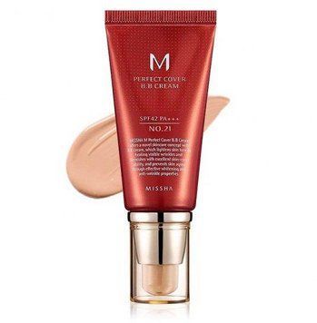 Увлажняющий BB-крем с гиалуроновой кислотой из SPF 42 Missha Perfect Cover BB Cream 50 мл тонн 21 фото