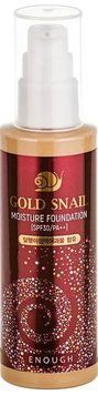 Тональный крем для лица с муцином улитка Enough Gold Snail Moisture Foundation 100 мл тонн 13 фото
